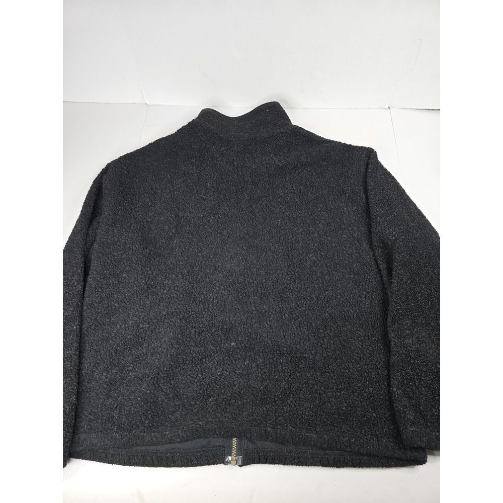 Vtg Bear Fleece Performance Men's Black Fleece Jacket L Full Zip USA Outdoor‎ - Picture 11 of 11